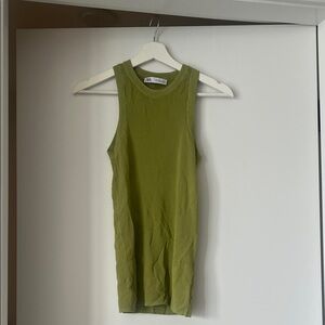 Zara Light Green Sleeveless Top